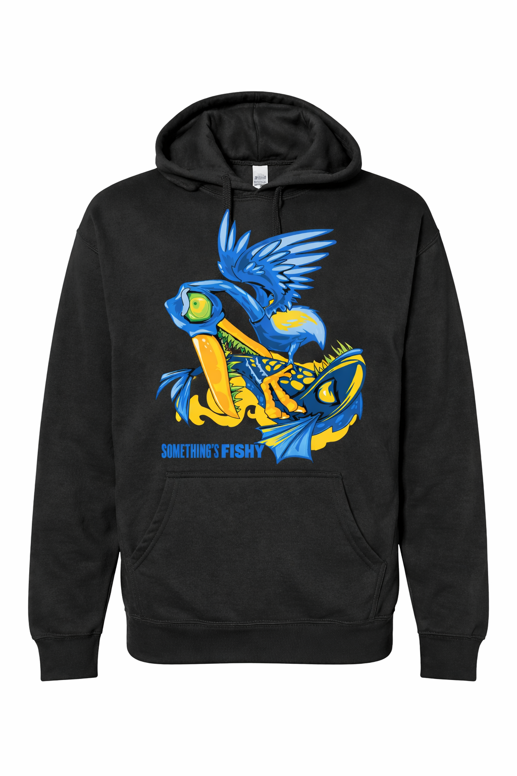 Fishing Pelican and Fish Hoodie